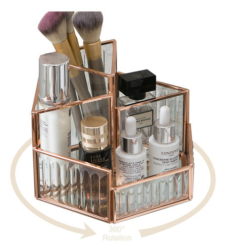 Giadun Golden Vintage Glass - Makeup Organizer 0