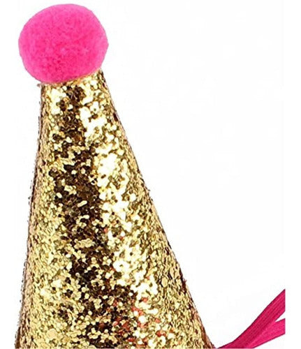 Stock Show Pet Cute Birthday Party Cono Sombrero Y Pajarita 1