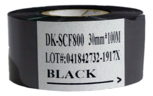 Set of 3 Black Hot Stamping Foil Rolls 30mm X 100m Each 1