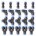 Tailonz Pneumatic 1/2 Inch Od Push To Connect Fittings Pneumatic Fittings Kit 20 Accessories Straight/Elbow/Tee/Splitters 7