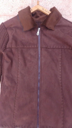 Molly Campera De Lana Y Gamuza Marron 4