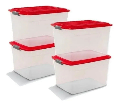 8 Stackable Organizing Boxes 34L Colombraro Plastic Containers 5
