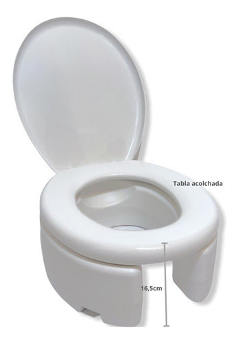 Eleva Inodoro Asiento Ortopedico Suplemento Acolchado 17cm 1