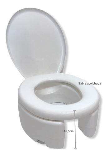 Elevated Toilet Seat with Padded Cushion for Disabilities 17cm 1