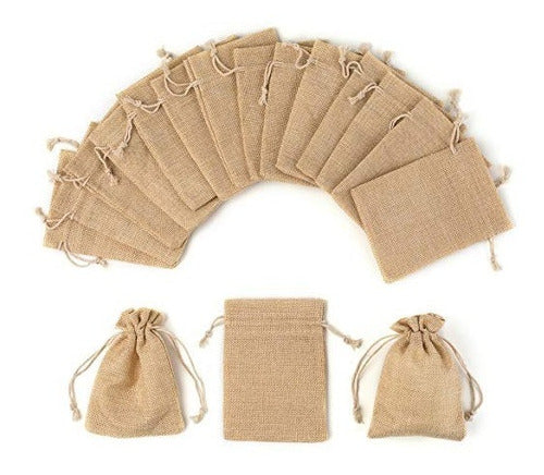 CleverClover Pack of 60 Burlap Bags 10 x 14 Cms 4