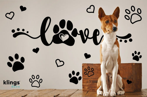 Klings Decorative Vinyl Love Pets Dog Cat Paws 0