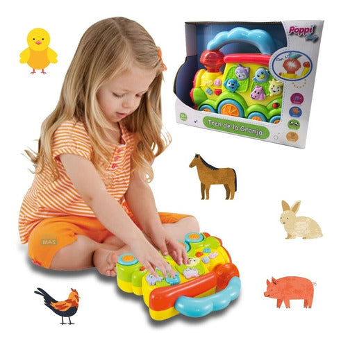 Tren Infantil Musical Didactico Interactivo Animalitos Poppi 3