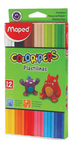 Maped Color Peps Modeling Clay for Kids, Pack of 12 Units, 20g Each 0