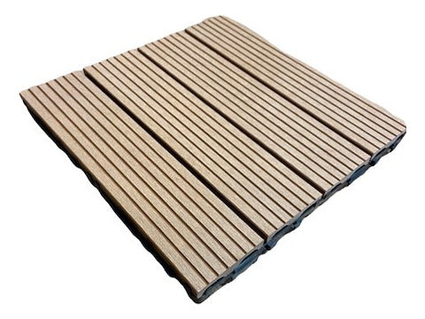 Deck Simil Madera Pvc Wpc Baldosas X1 Piscina Jardin 1