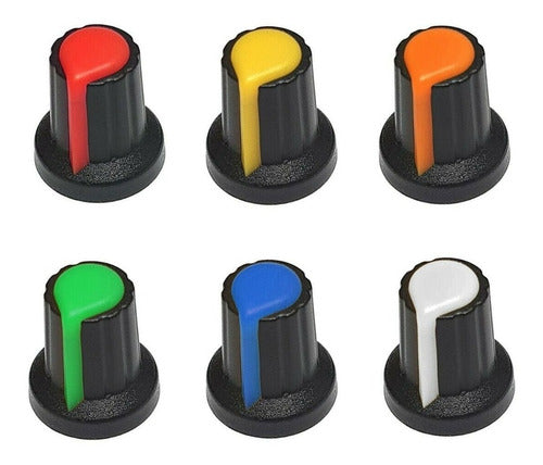 Knob for 6mm Diameter Potentiometer 15x17mm - Various Colors 19