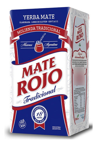 Mate Rojo Yerba Mate Traditional Flavor Sin Tacc 1kg 0