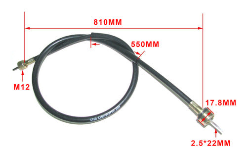 W Standard Yamaha YBR125 / YBR125 2000 Speedometer Cable 1