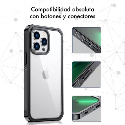 Funda De Alto Impacto Compatible Con iPhone 14 Pro + Vidrio 3