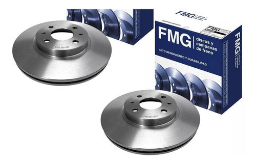 Set of 2 Brake Discs for Ford Ecosport 1st Phase Focus One 7