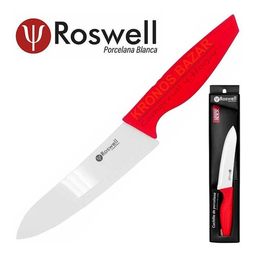 Roswell Cuchilla De Porcelana 27 Cm Cuchillo Mango Silicona Roswell 0