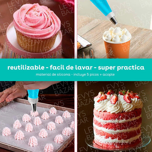 Complete Cake Decorating Set with Rotating Plate and Accessories 4