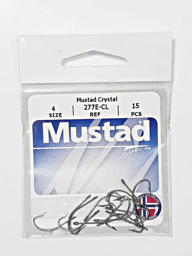 Mustad Crystal Hook 277 E-CL #4 Ojal Ideal for Pejerrey Fishing 2