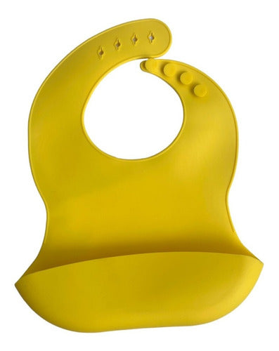 Adjustable Silicone Baby Bib with Pocket Container Pack of 5 9