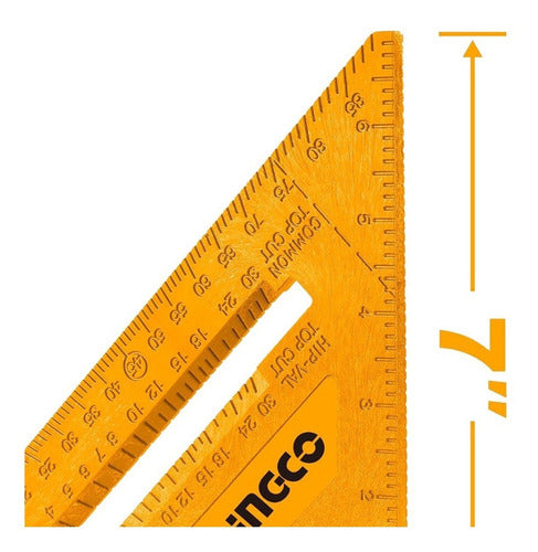 Ingco 45º Carpenter's Square Plastic 18cm 7p HAS20202 6