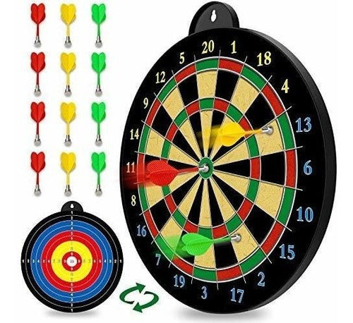 CUKU Magnetic Dart Board - 12pcs Magnetic Darts - Excellent Indoor Game and Party Games 0