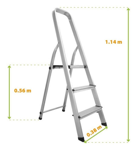 Durkam Aluminum Ladder 3 Steps 3