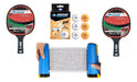 Donic Ping Pong Kit: 2 Protection Line 400 Rackets + 6 Jade Balls + Retractable Red Net 0