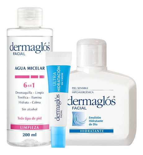 Dermaglós Routine for Cleansing and Hydration for All Skin Types 0