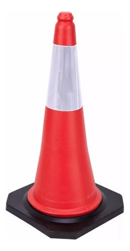 Reflective Road Safety Cone 100cm with Rigid Base in Orange 3