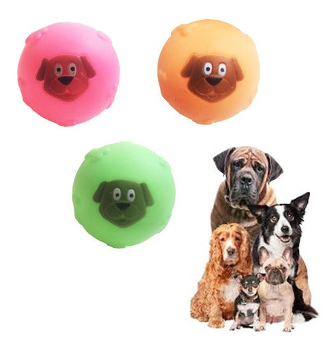 Mercadoflash Puppy Face Toy Ball for Pets 1