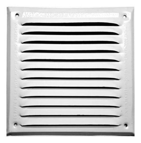 Meflex Gas Approved Ventilation Grille 20x20cm 200cm² for Wall Installation 0