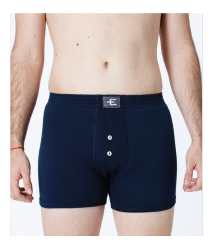 Eyelit Pack X12 Men's Cotton Boxer Shorts with Buttons 2