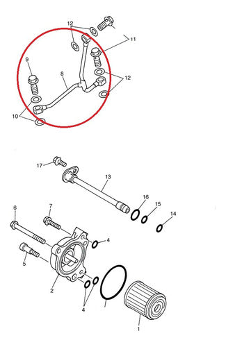 Yamaha Oil Delivery Pipe YZ WR 450 Original 5TJ-13161-00 1