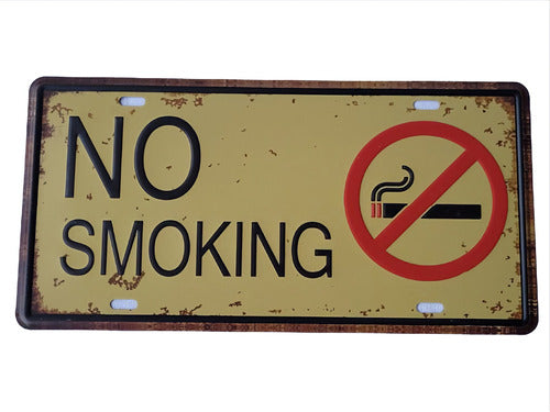 iAtik Store Vintage Smoking Not Allowed License Plate Decoration 3