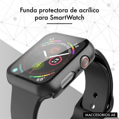 Genérica Black Rigid Acrylic Protector Compatible with Apple Watch 1