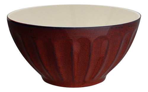 Bowl, Ensaladera En Cerámica Rojo Oscuro 0