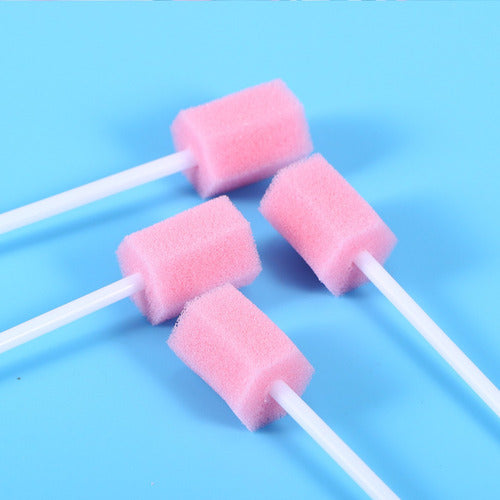 100pcs Descartável Cuidados Esponja Swab Limpeza De Dentes 3