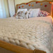 Handmade Nordic Style XXL Bed Runner Blanket in Natural Wool 1.80x0.60 9