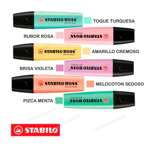 X6 Stabilo Boss Pastel Highlighters - Choose Your Colors 3