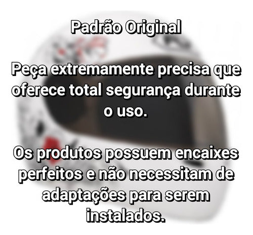 Combo Viseira Fumê Fly F7 F8 + Fixador Lateral 3