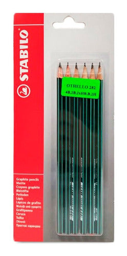 Stabilo Set Gradulated Graphite Pencils Othello Pack X6 0