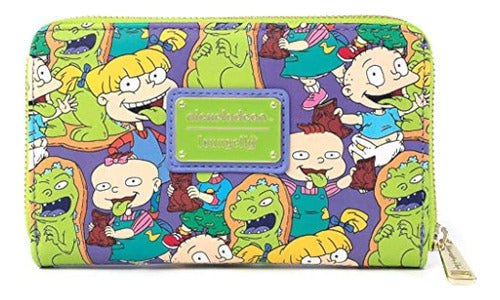 Loungefly Nickelodeon Rugrats Reptar Bar All Over Print Zip 0