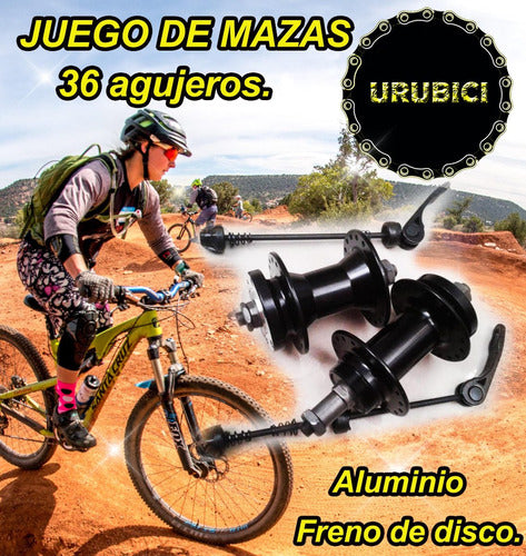 Shunfeng Juego De Mazas De 36 Agujeros Negra Aluminio Freno De Disco 1