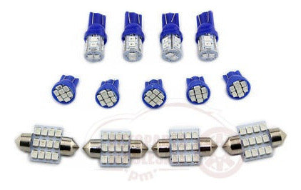 13 × Interior Luces Azules Led T10 Y 31mm Placa Mapa Luz Kit 6