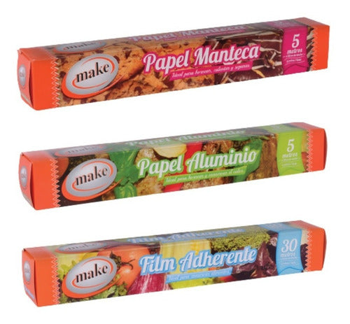 Make Aluminum Foil 5mts, Parchment Paper 5mts, Cling Film 30mts 0