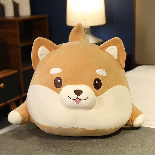 Peluche Shiba Inu Perro Acostado Cute Hermoso 0