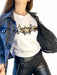 INGRID SIÜK Women's T-Shirt with Sequin Embroidery on the Chest 4