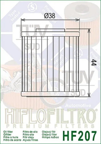 Filtro Aceite Hiflo Kawasaki Kx 250 F Aplica Todos Los Años 2