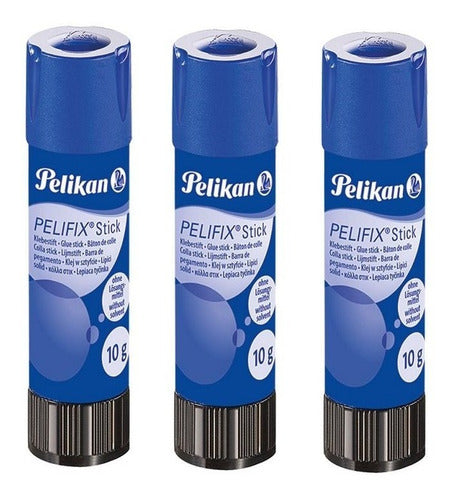 Pelikan Adhesive Stick 10 Grs Pelifix Pack X 3 Unid 0