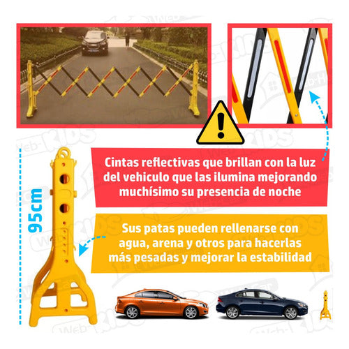 Valla De Seguridad Vial Extensible 2,5 Mts 4