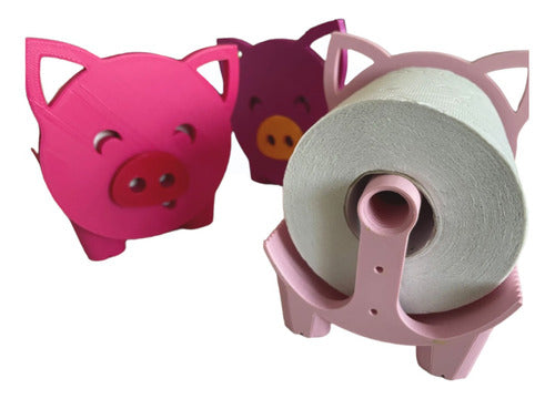 Vértigo Impresiones 3D Pig Shaped Toilet Paper Holder 0